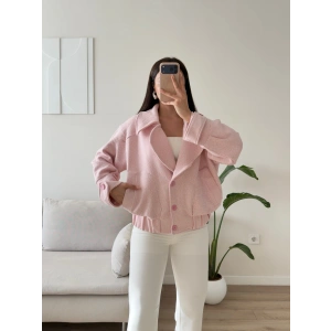 Balıksırtı Premium Bomber Ceket - PEMBE