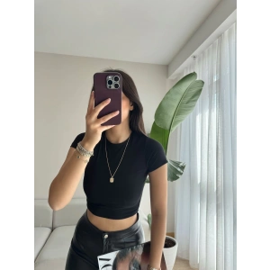 Basic Sandy Crop-SİYAH