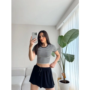 Basic Yumoş Crop-ÇİZGİLİ