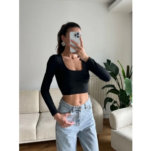 Bel Biyeli Crop - SİYAH