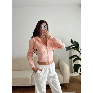 Bel Korse Kapşonlu Hırka - PEMBE