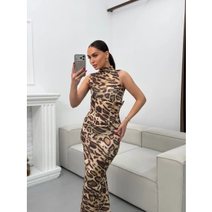 Bel Korse Leopar Elbise