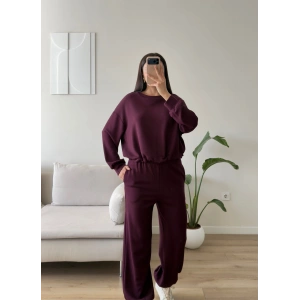 Beli Bağcıklı Salaş İkili Takım - BORDO