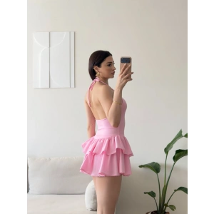 Bella Eteği Şortlu Elbise - PEMBE