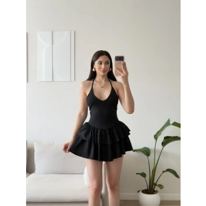 Bella Eteği Şortlu Elbise - SİYAH