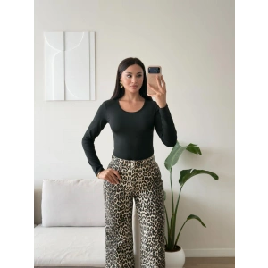 Bisiklet Yaka Bodysuit - SİYAH