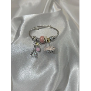 İstiridye Charmlı Bileklik Gümüş