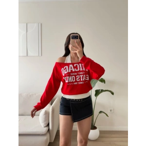 Chicago İki Parça Sweat - KIRMIZI