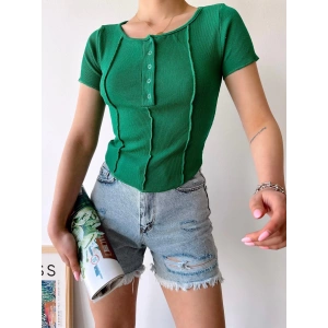 Çıt Çıt Yaka Kaşkorse Crop-YEŞİL