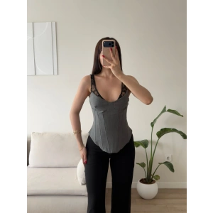Dantel Askılı Korse Bluz