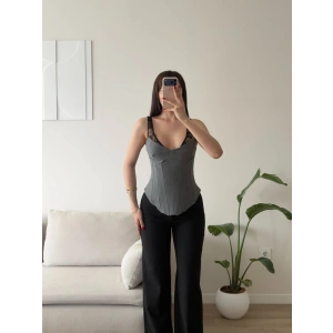 Dantel Askılı Korse Bluz