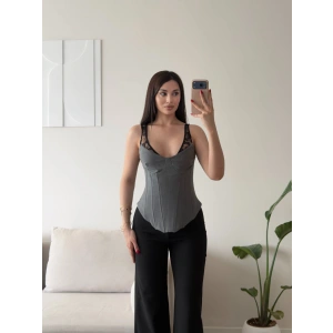 Dantel Askılı Korse Bluz