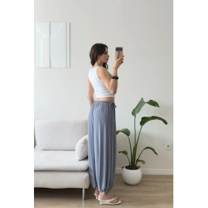 Dökümlü Balon Pantolon - GRİ