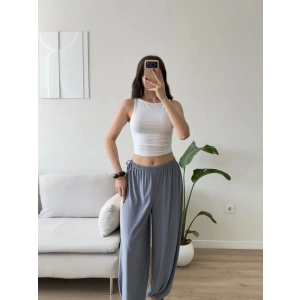 Dökümlü Balon Pantolon - GRİ