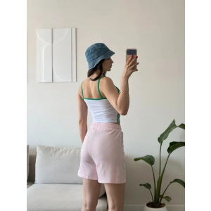 Double Çizgili Şort - PEMBE