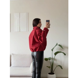 Ekose Desen Balon Ceket