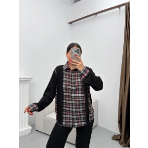 Ekose Gömlekli İkili Takım - SİYAH