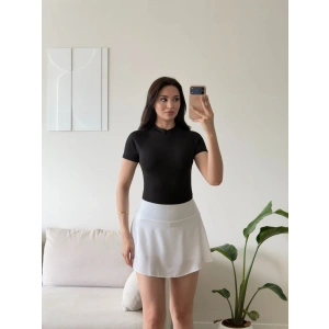 Fermuar Detay Bodysuit - SİYAH