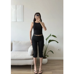 Flare Capri Pantolon - SİYAH