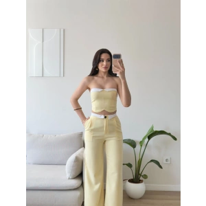 Garnili Straplez İkili Takım - SARI