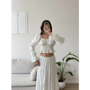 Gipeli Madonna Bluz - BEYAZ