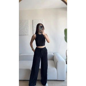 Halter Fitilli İkili Takım - SİYAH