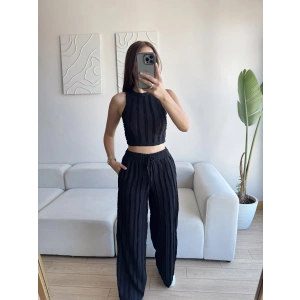 Halter Fitilli İkili Takım - SİYAH