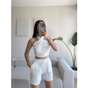 Halter Şortlu İkili Takım - BEYAZ