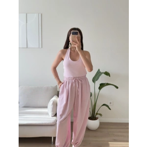 Halter Yaka Jogger Tulum - PEMBE