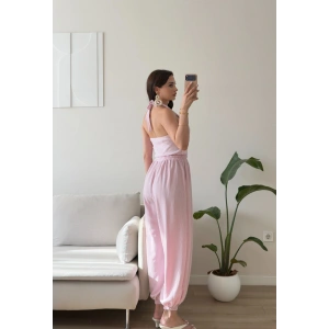 Halter Yaka Jogger Tulum - PEMBE