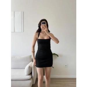 Halter Yaka Mini Elbise