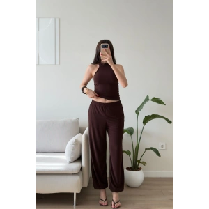 Halter Yaka Sandy Takım - KAHVE
