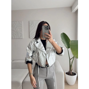 Glow Crop Ceket - GRİ