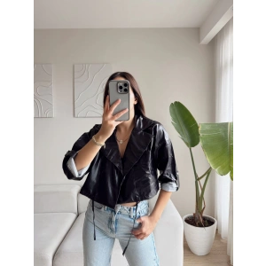 Glow Crop Ceket - SİYAH