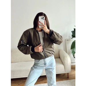 İçi Dolgulu Bomber Ceket - HAKİ