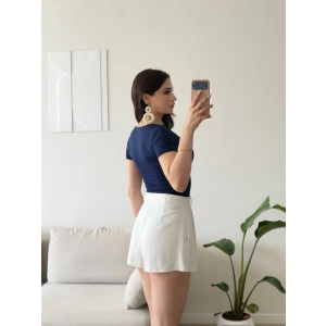 Kare Yaka Bodysuit - LACİVERT