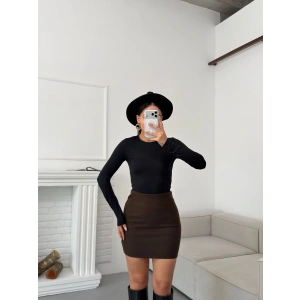 Kaşe Kalem Etek - KAHVE