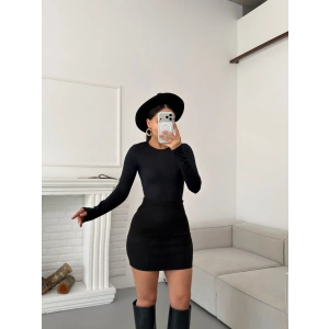 Kaşe Kalem Etek - SİYAH