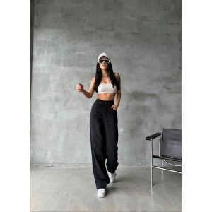 Kemer Tokalı Baggy Jean-SİYAH