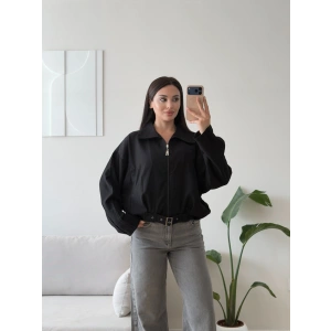 Kemerli Süet Bomber Ceket - SİYAH