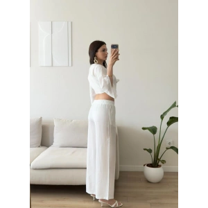 Keten Bağlamalı Takım - BEYAZ
