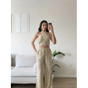 Keten Halter İkili Takım - BEJ