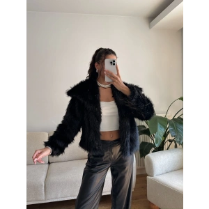 Kısa Premium Kürk - SİYAH