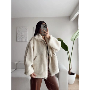 Lux Bear Peluş Astarlı Ceket - BEJ