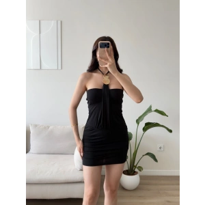Marima Halter Mini Elbise - SİYAH