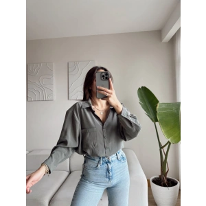 Modal Oversize Gömlek - HAKİ