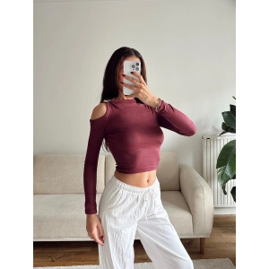 Omuz Aksesuar Crop - BORDO