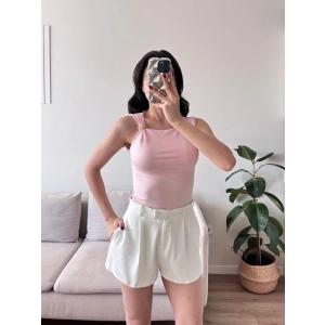 Omuz Aksesuar Halter Crop - PEMBE