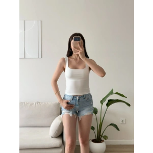 Ön Arka Kare Crop - BEYAZ