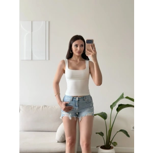 Ön Arka Kare Crop - BEYAZ